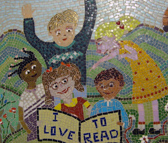 kids, children read, mosaic, anju jolly 