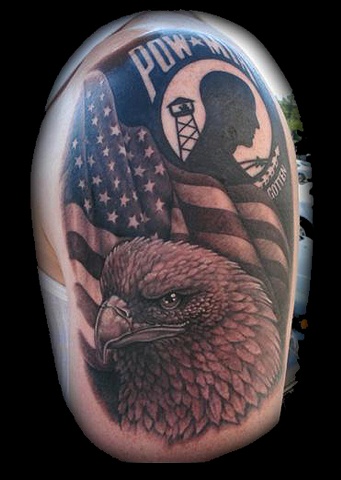 pow mia tattoo eagle flag tattoos portrait salisbury maryland