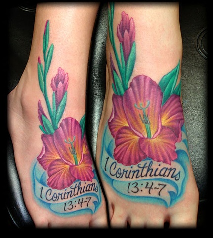tattoo foot flower banner tattoos salisbury maryland