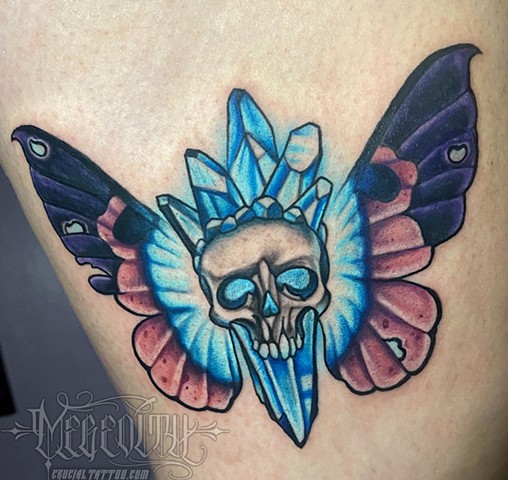 blue crystal skull moth