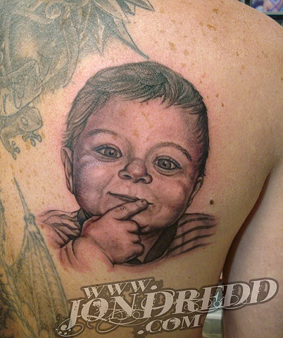 portrait tattoo baby boy face crucial tattoo studio salisbury maryland delaware tattoos ocean city
