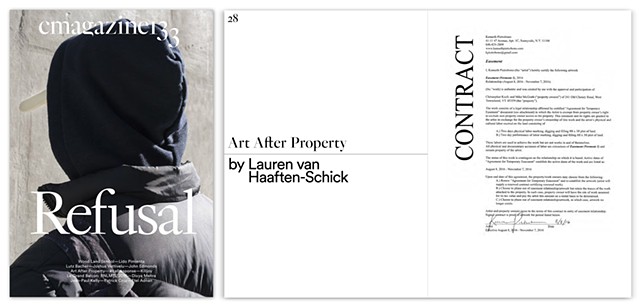 C Magazine, Kenneth Pietrobono, Refusal, Easement, Lauren van Haaften-Schick