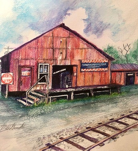 Brandenburg Feed Store acrylic limited edition signed print
