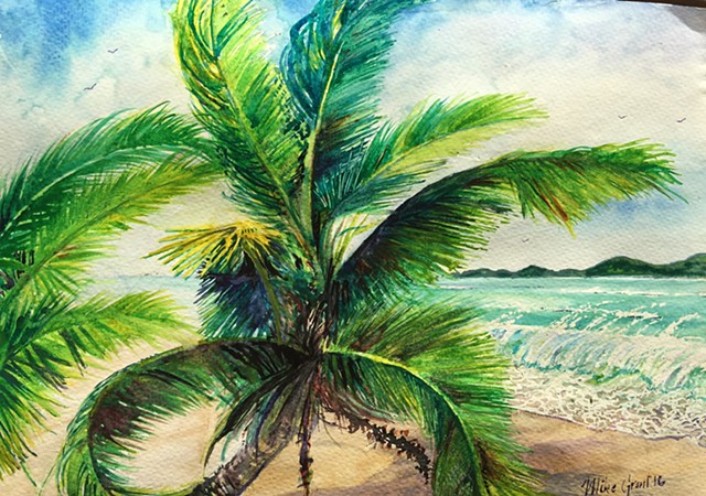 Palms Enjoying the Beach
