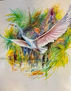 Taking Flight on the Anclote River - print