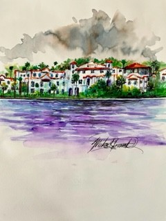 Fenway hotel watercolor - print