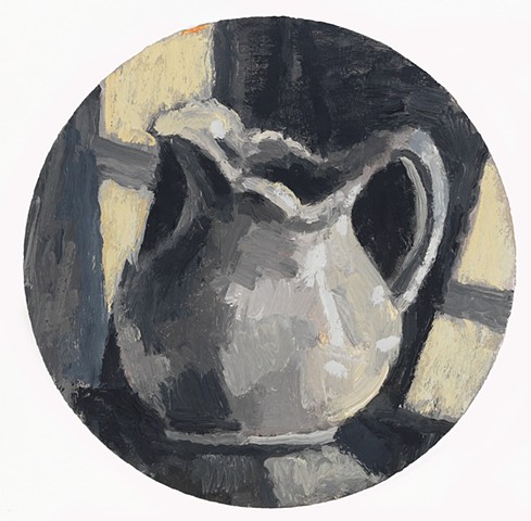 White Pitcher, oil on canvas, 12" x 12"