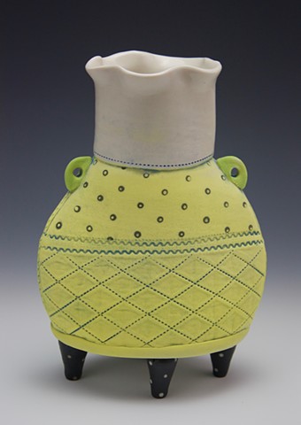 Laura Peery's porcelain, stitched Vase