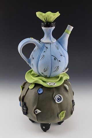 Laura Peery fanciful porcelain teapot