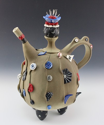Porcelain teapot by Laura Peery