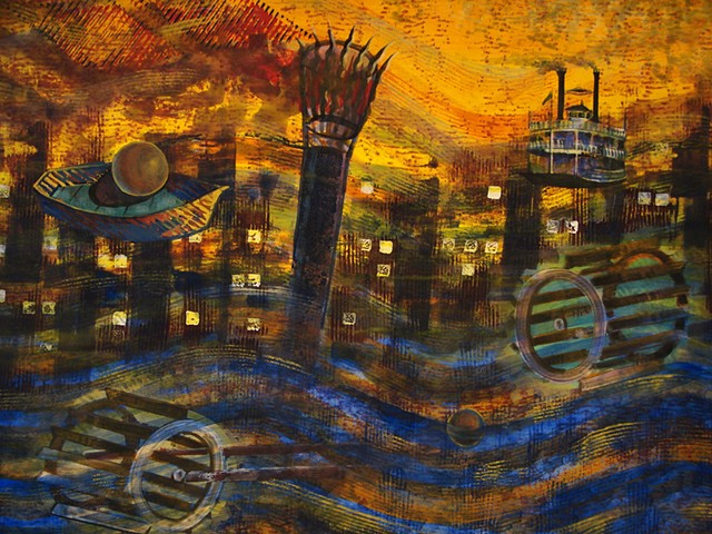 detail - Crashing Backwards - Remembering by Water Clock