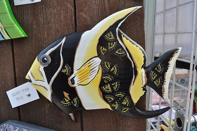 Black and Gold Reef Fish