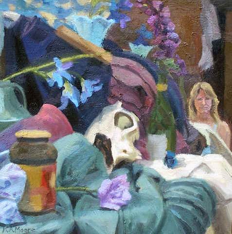 Still Life with Jar and Self Portrait