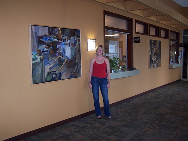 Installation shot of two of my paintings purchased in 2008 for the lobby of Family Heath Inc., Greenville, OH medical building  (corporate collection).