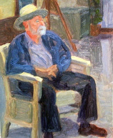 Man Seating with Hat