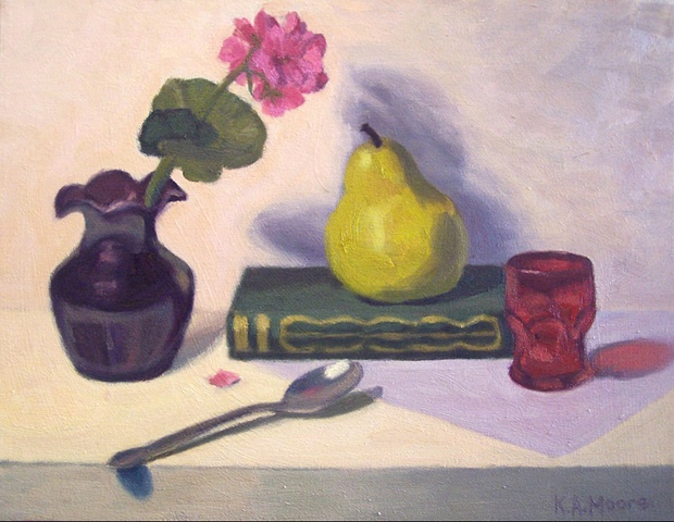Vase, Pear and Spoon