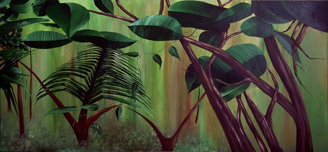 Forest 1 - 3. 
Painting at Palmetto Bay Office Complex, Miami.