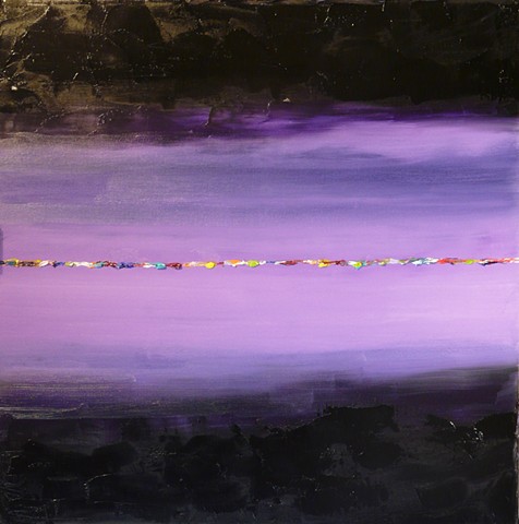 Purple Pulse II - Oil on Canvas - 24x24 - Sold