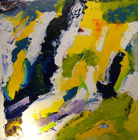 Furioso in Yellow - Oil on Canvas - 30x30 - Sold