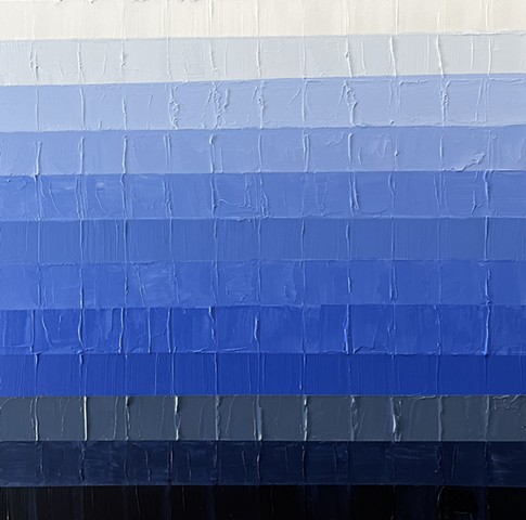 Succession Blue - Acrylic on Canvas - 24x24