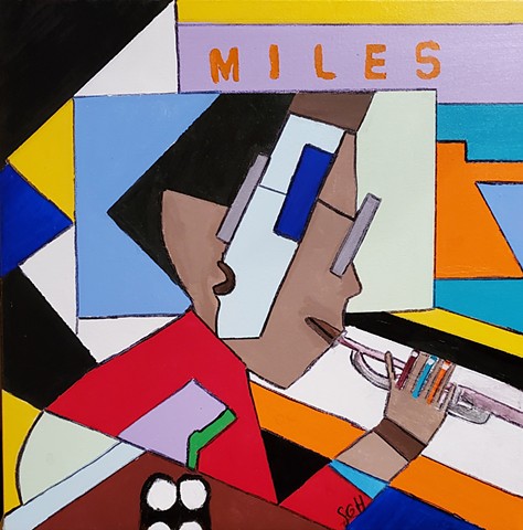 Miles Davis. Trumpeter 16x16