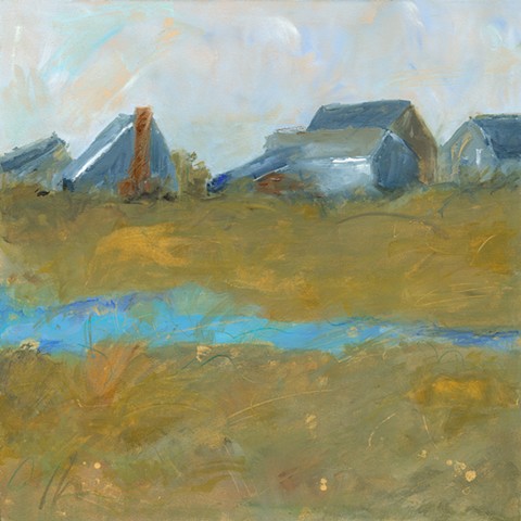 Watercolor and gouache painting by Edie Fagan of Nantucket