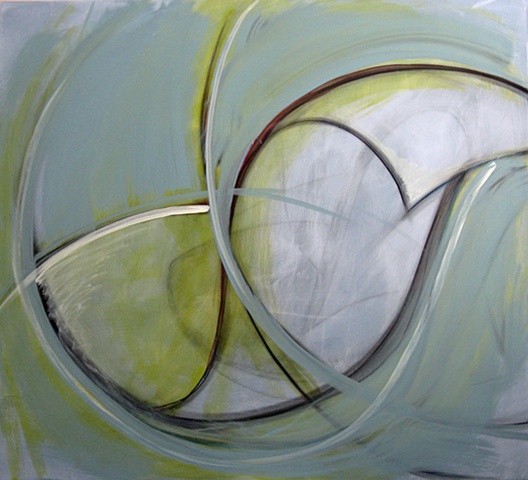 Chris D Smith, Chicago, IL Artist, Abstract Painter, Tomorrow, 2010, acrylic and charcoal on panel, 36" x 40"