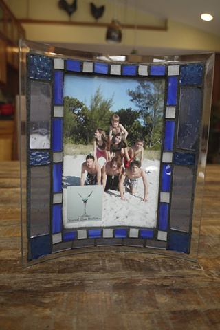 4x6 curved frame, blue