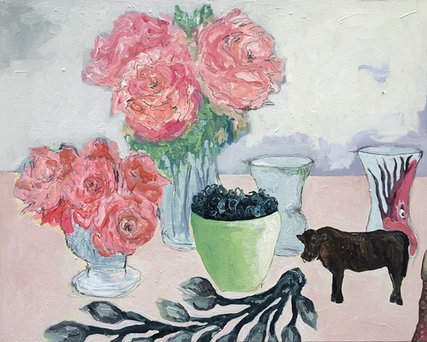 Peonies with Roses and Sea Kelp