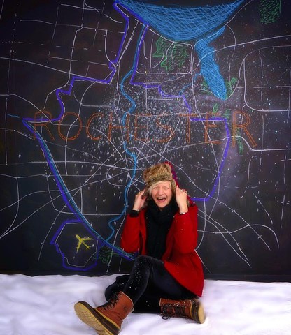 Chalkboard Map Of Rochester