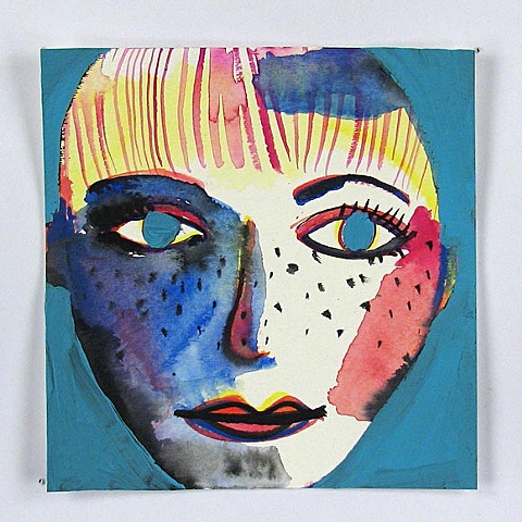 original, watercolor, face, painting, art, Rochester, contemporary, Rina Miriam Drescher, artist