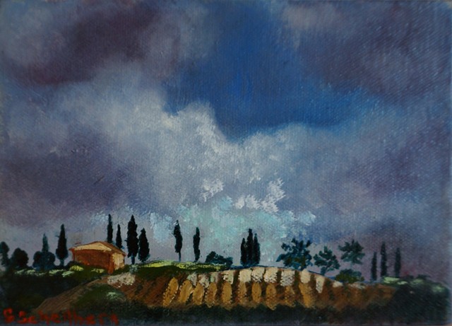 Stormy sky in Tuscanny