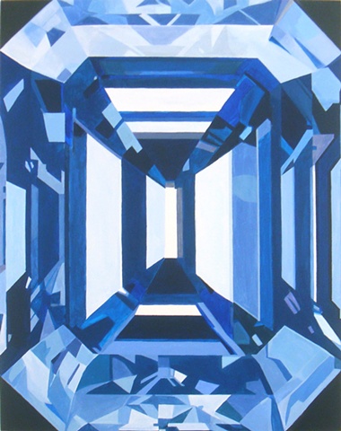Blue Emerald Cut Diamond