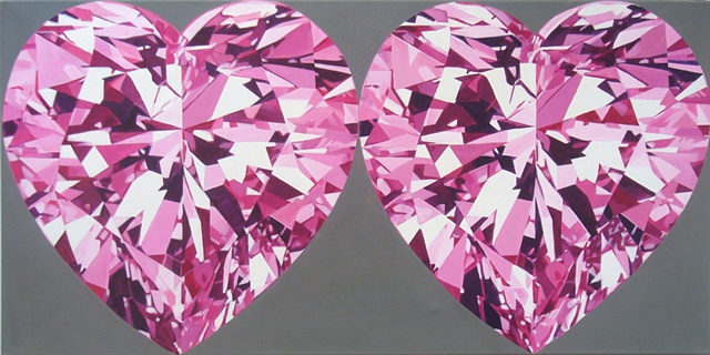 Two Heart-shaped Pink Diamonds