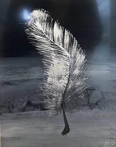 Feather standing /print