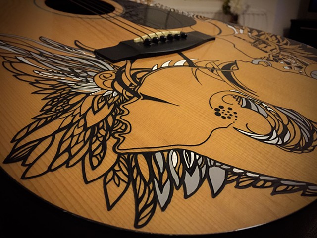 Art on guitar / Detail