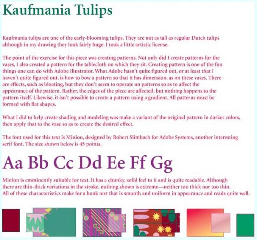 Kaufmania Tulips text