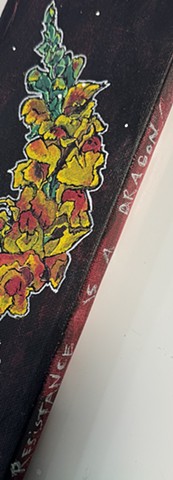 up close of dragon text
