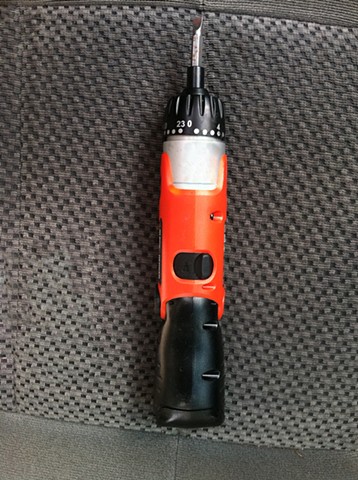 7. electric screwdriver from the pocket on the driver’s side front door