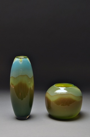 Vase and Bowl Pair
