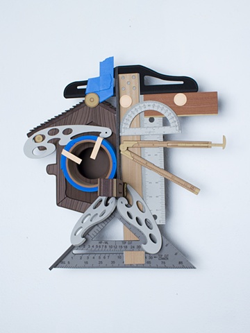 Golem #6; birdhouse with tools
