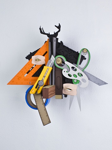 Golem #22; cuckoo clock with tools
