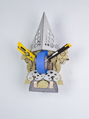 Golem #46; cuckoo clock with tools