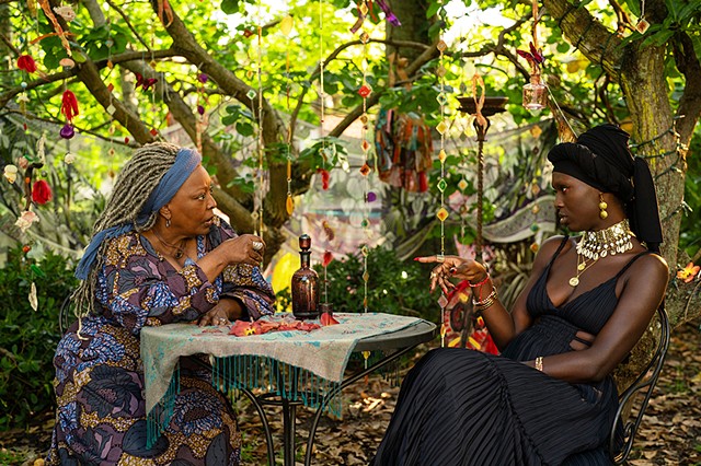 DQ & Yaya in her yard