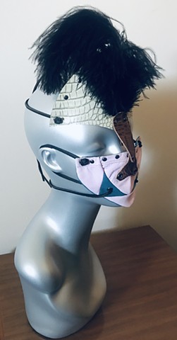 Veranda Couture Roman Inspired Italian Leather Masquerade Mask