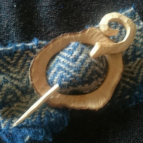 Hawthorn shawl pin
