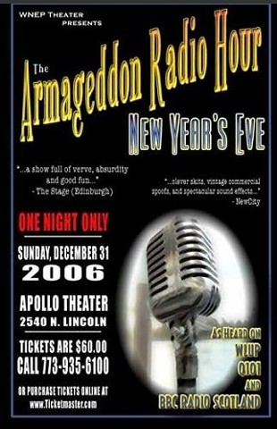 Poster for "Armageddon Radio Hour New Years Eve" 2006.