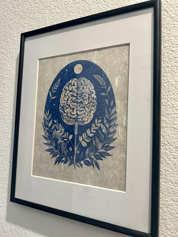 Moon Brain Axis on Japanese Rice Paper