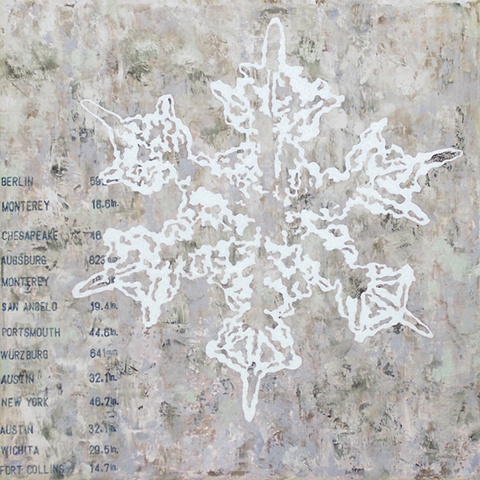 Accumulation painting Paul Flippen precipitation abstraction snow snowflake