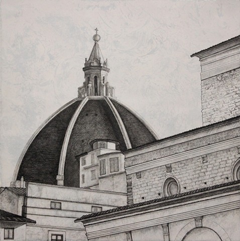 Duomo From San Lorenzo Paul Flippen drawing